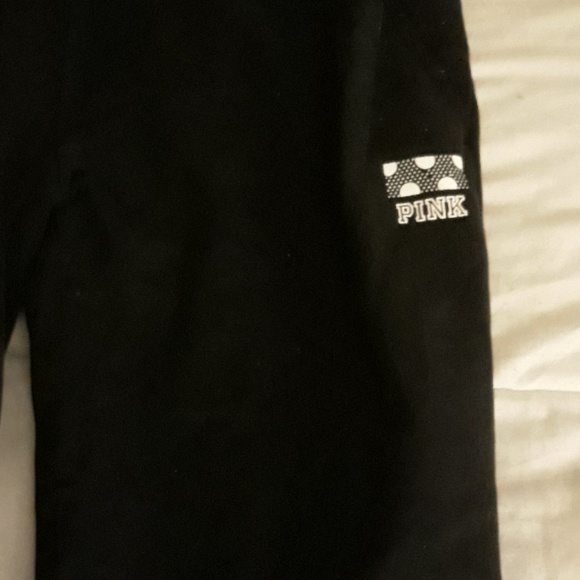 PINK SIZE L/G black sweat bottoms - Picture 2 of 6